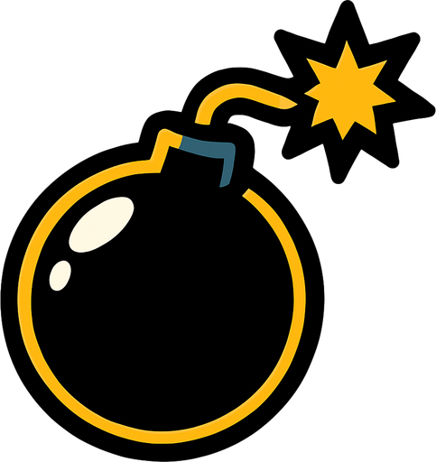 Bomb.
In-Game asset.  2d.  High contrast.  No shadows