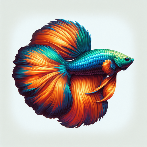 A realistic bettafish swiming to the right.
Single Game Texture. In-Game asset. 2d. Blank background. High contrast. No shadows.