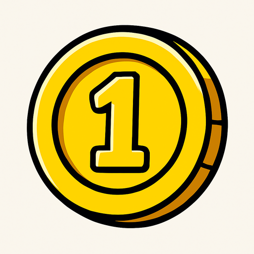 coin.
In-Game asset.  2d.  High contrast.  No shadows
