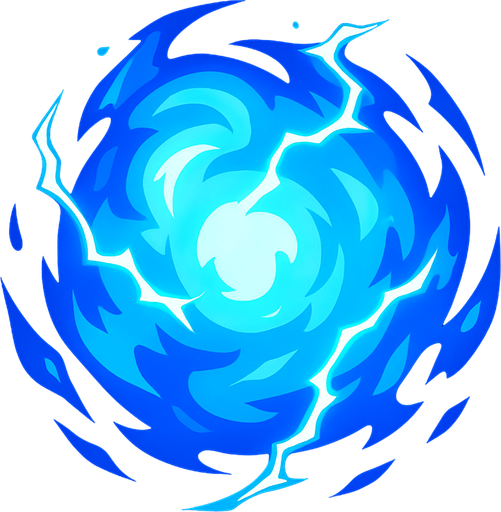 Energy ball.
In-Game asset.  2d.  High contrast.  No shadows