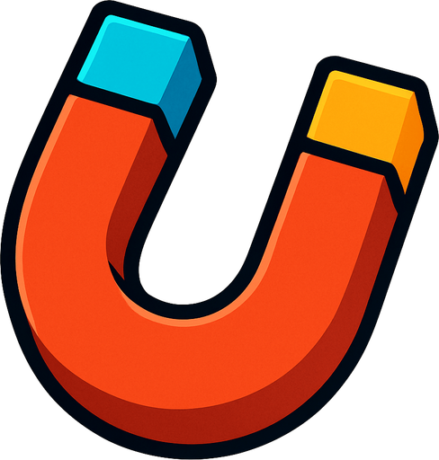 magnet.
In-Game asset.  2d.  High contrast.  No shadows