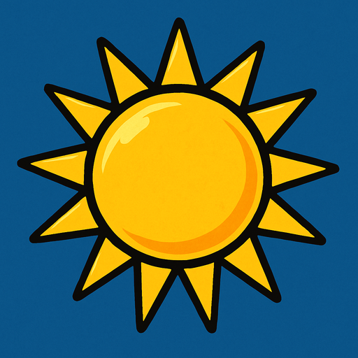oyunlardaki güneş.
In-Game asset.  2d.  High contrast.  No shadows