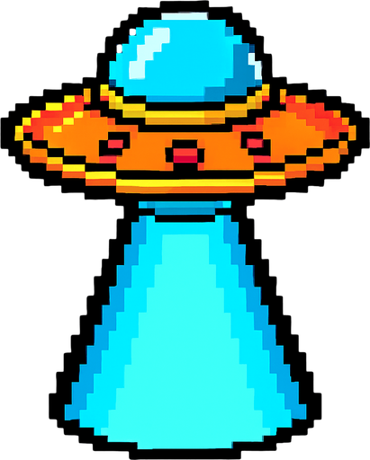 Retro tarzı 2D Uzay Gemisi Işını.
In-Game asset.  2d.  High contrast.  No shadows