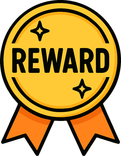 reward.
In-Game asset.  2d.  High contrast.  No shadows