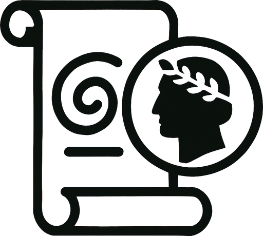 Minimalist icon of history.
In-Game asset.  2d.  High contrast.  No shadows