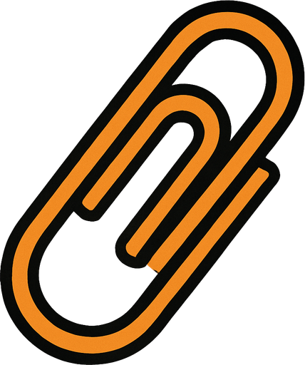 Paperclip.
In-Game asset.  2d.  High contrast.  No shadows