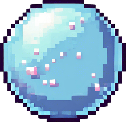This bubble but with a pixel effect that is has just popped