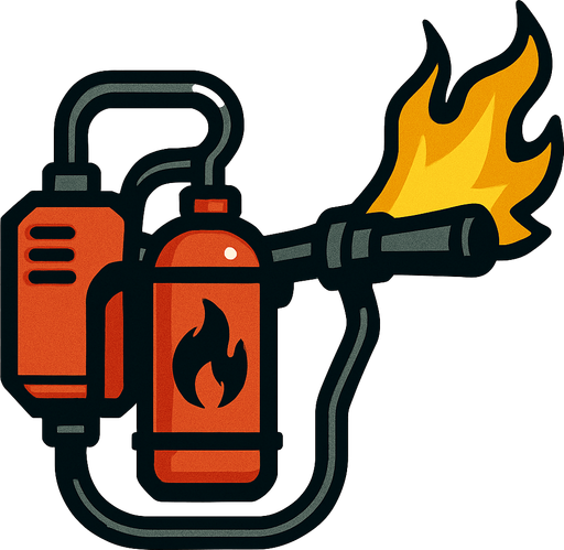 Alev makinesi.
In-Game asset.  2d.  High contrast.  No shadows