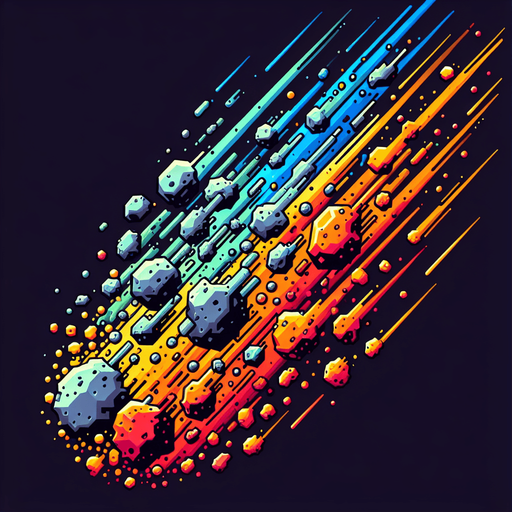 asteroid falling diffrent colors
Single Game Texture.  In-Game asset.  High contrast. No Background
