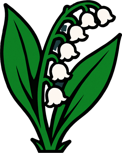 Lily of the Valley.
In-Game asset.  2d.  High contrast.  No shadows