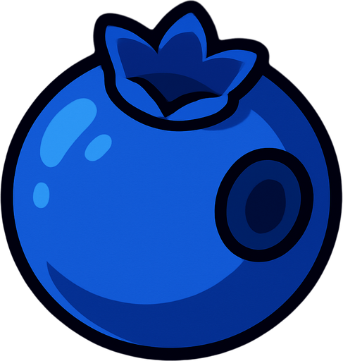 Blueberry.
In-Game asset.  2d.  High contrast.  No shadows