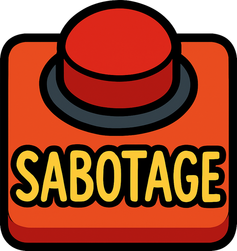 among us sabotageReactorButton.
In-Game asset.  2d.  High contrast.  No shadows