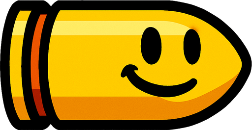 smile bullet to the right.
In-Game asset.  2d.  High contrast.  No shadows