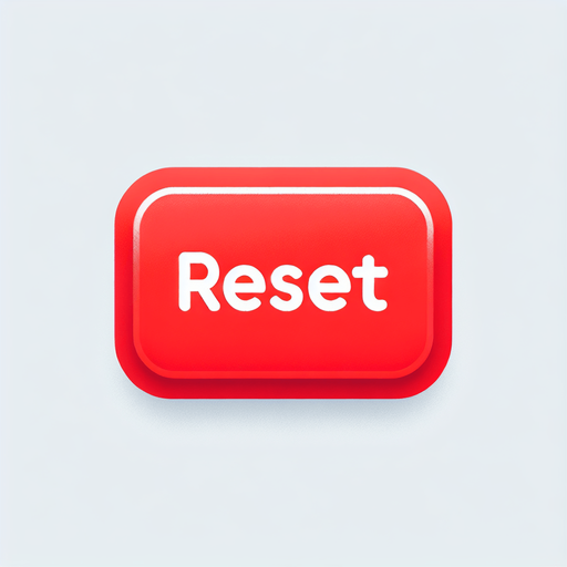basic red horizontal rectangle button with white text "RESET".