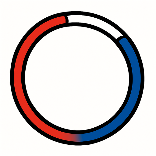 Cerceau tricolore.
In-Game asset.  2d.  High contrast.  No shadows