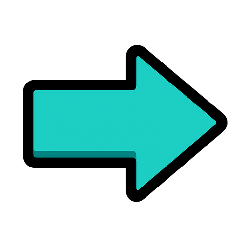 Flecha hacia la derecha.
In-Game asset.  2d.  High contrast.  No shadows