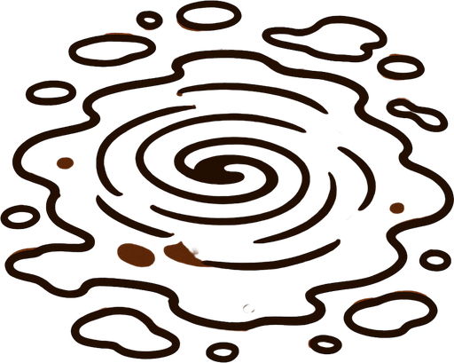 ביצה טובענית בצבעי חום.
In-Game asset.  2d.  High contrast.  No shadows