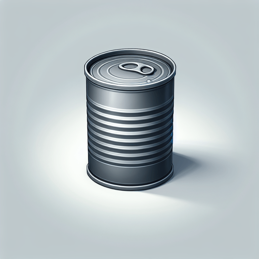 can of Dog Food. Game asset. 3d clipart. Blank background. High contrast. No shadows..