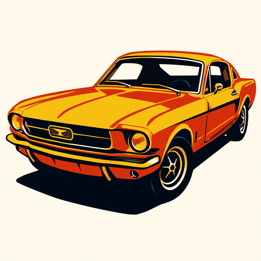 Ford mustang.
High contrast.  No shadows