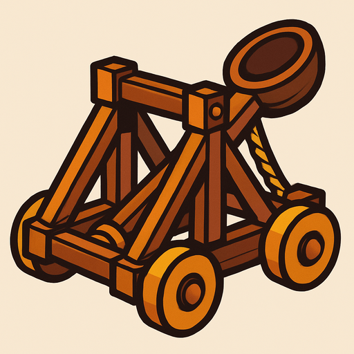 catapult.
In-Game asset.  2d.  High contrast.  No shadows