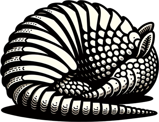 Un armadillo hecho bolita.
Single Game Texture.  In-Game asset.  2d.  Blank background.  High contrast.  No shadows