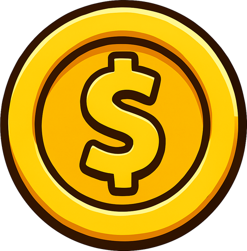 coin.
In-Game asset.  2d.  High contrast.  No shadows