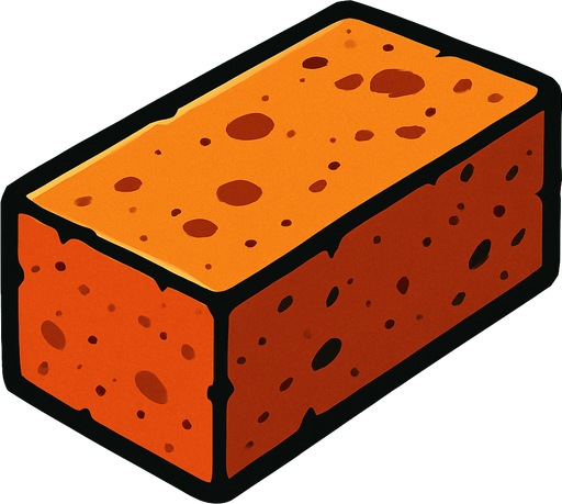 ladrillo grande.
In-Game asset.  2d.  High contrast.  No shadows