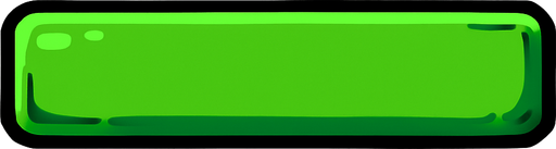 Barra verde horizontal estilo caricatura..
In-Game asset.  2d.  High contrast.  No shadows