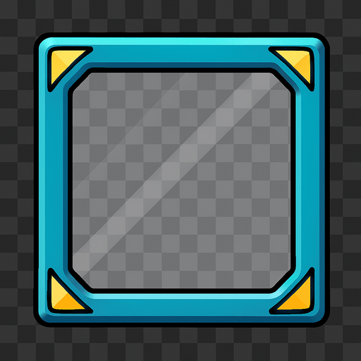 Cuadro transparente.
In-Game asset.  2d.  High contrast.  No shadows