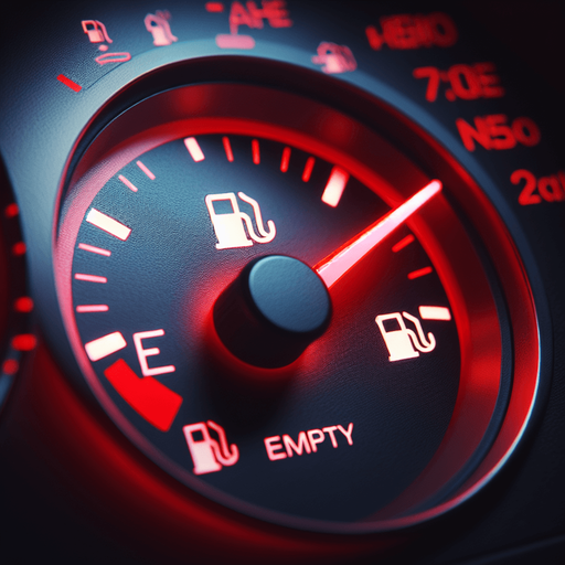 Red fuelindicator gauge