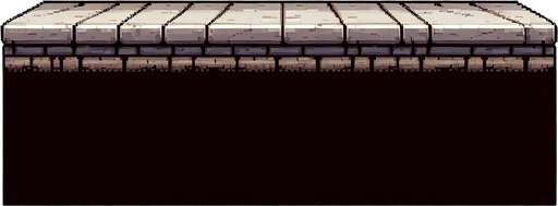 A long rectangular stone platform. Side view. Pixel art..
Single Game Texture.  In-Game asset.  2d.  Blank background.  High contrast.  No shadows