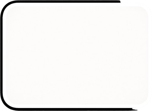 rectangle with rounded edges (color white) (the edges will white too).
In-Game asset.  2d.  High contrast.  No shadows