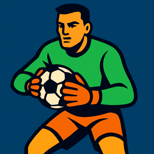 goalkeeper.
In-Game asset.  2d.  High contrast.  No shadows