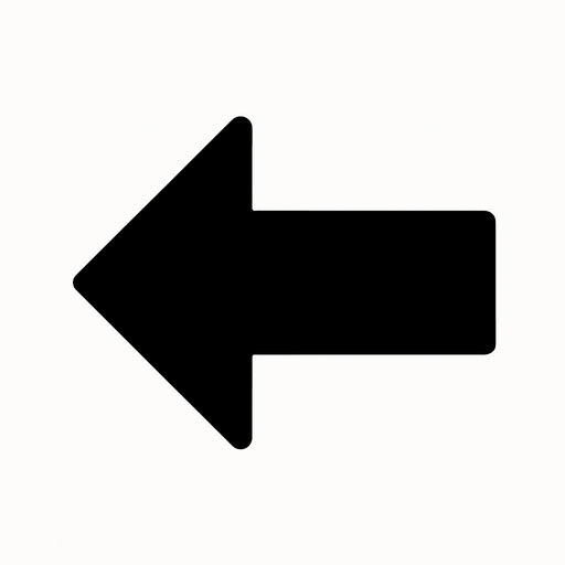 Arrow to left.
2d.  High contrast.  No shadows