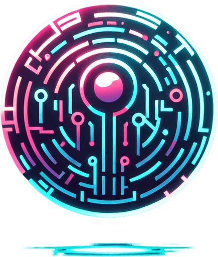 neon colored cyberpunk round electricity.
Single Game Texture. In-Game asset. 2d. Blank background. High contrast. No shadows.