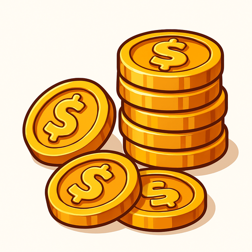 Coins.
In-Game asset.  No shadows