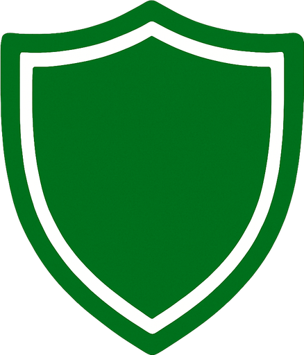 green shield.
In-Game asset.  2d.  High contrast.  No shadows