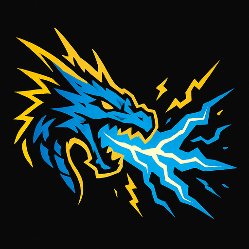 efek slash kepala naga petir ke depan.
In-Game asset.  2d.  High contrast.  No shadows