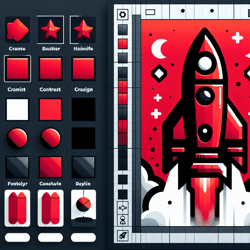 Red rocet.
Single Game Texture.  In-Game asset.  2d.  Blank background.  High contrast.  No shadows