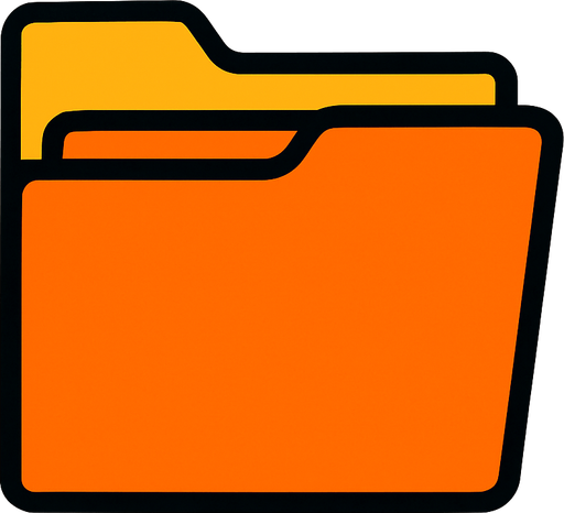 file folder.
In-Game asset.  2d.  High contrast.  No shadows