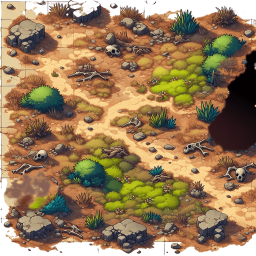 Changed to a mine cave with a faint red glow