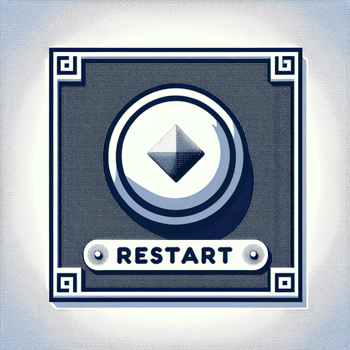 A restart button Single Game Texture. In-Game asset. 2d. Blank background. High contrast. No shadows.