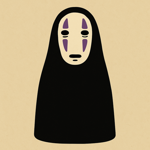 Shadow character from movie "spirited a way". HD colors..
In-Game asset.  2d.  High contrast.  No shadows