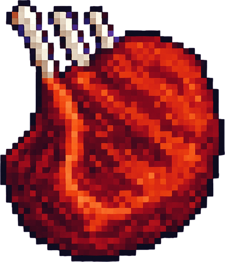 2d pixel art high quality wolf rib.
In-Game asset.  2d.  High contrast.  No shadows