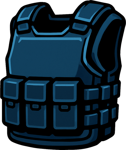 blue steel vest.
In-Game asset.  2d.  High contrast.  No shadows
