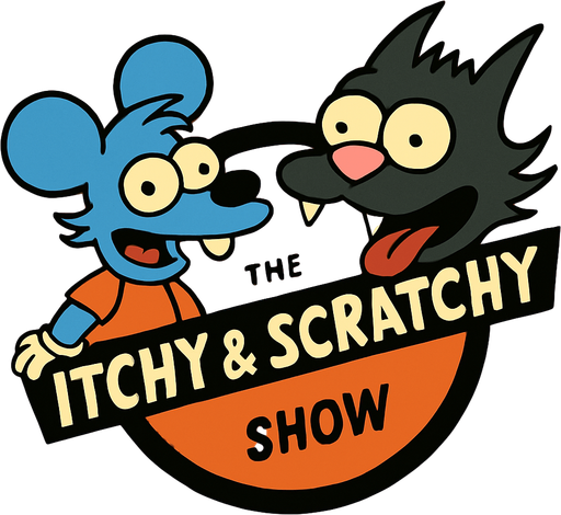 Itchy and scratchy show!.
In-Game asset.  2d.  High contrast.  No shadows
