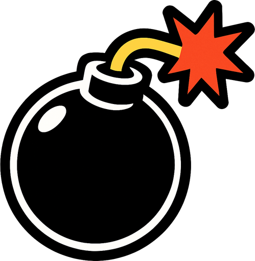 Bomb.
In-Game asset.  2d.  High contrast.  No shadows