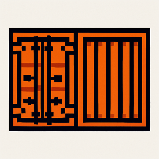 shipping container box pixel.
In-Game asset.  2d.  High contrast.  No shadows. one side only.
In-Game asset.  2d.  High contrast.  No shadows