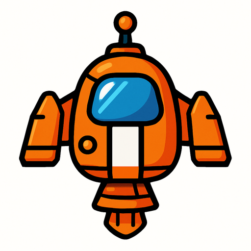uzay aracı.
In-Game asset.  2d.  High contrast.  No shadows