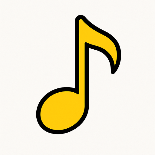 sarı 1 sekizlik nota arka planı olmasın sade olsun 2d.
In-Game asset.  2d.  High contrast.  No shadows